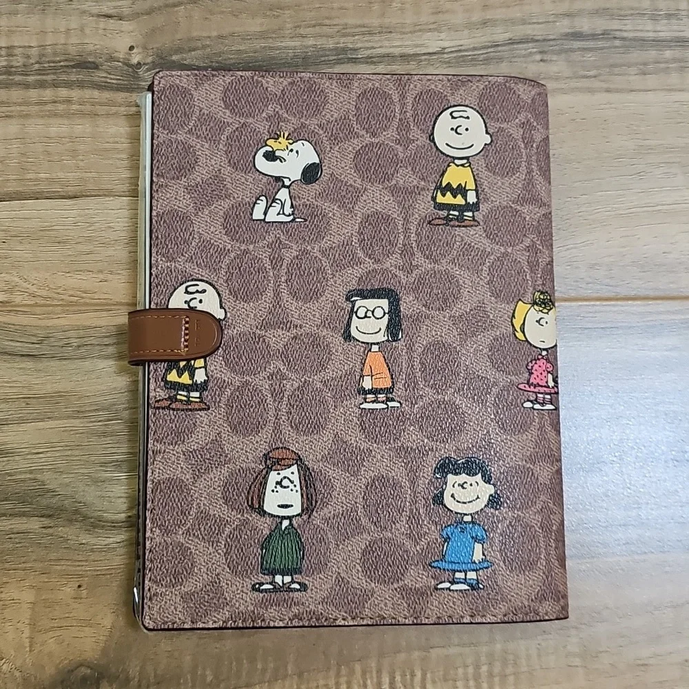 NWOT Coach x Peanuts Notebook In Signature Canvas
